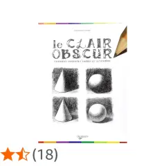 Couverture du livre "Le Clair Obscur" de Giovanni Civardi, illustrant des formes géométriques dessinées avec des techniques de clair obscur.