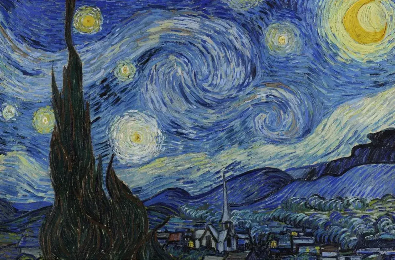 La Nuit étoilée de Van Gogh, un chef-d'œuvre de l'impressionnisme, dépeint un ciel tourbillonnant au-dessus d'un village paisible.