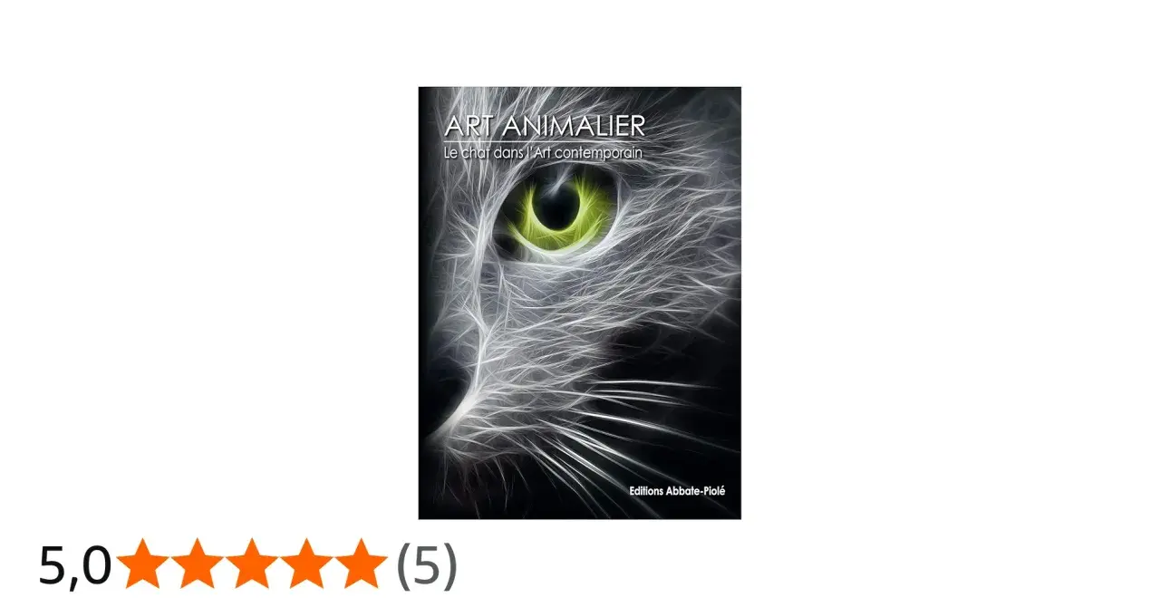 Œil vert lumineux d'un chat stylisé, illustration de "Le chat dans l'art contemporain".